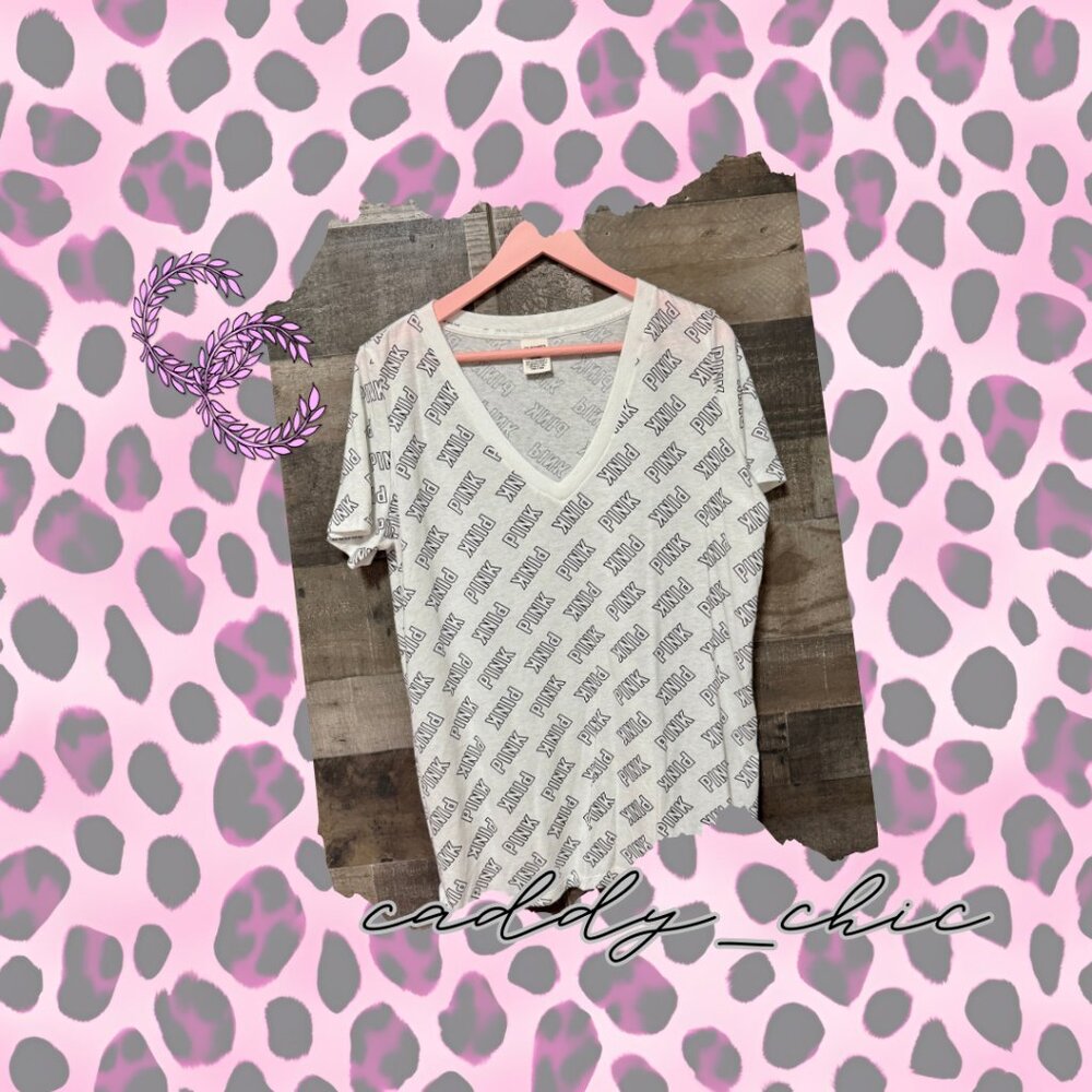 VS PINK Logo Tee Medium